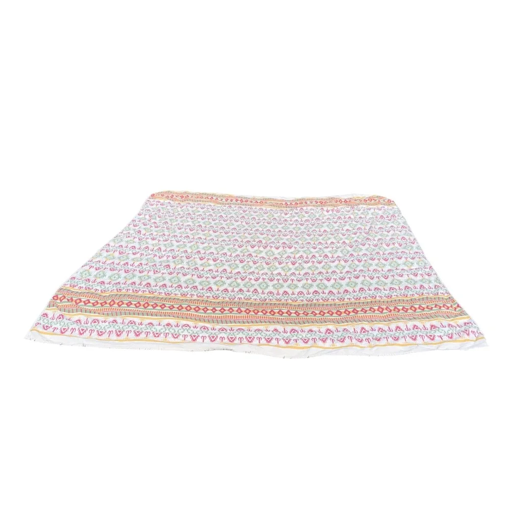 L.L. Bean Blanket Queen Multicolor Fair Southwestern Cotton Woven Portugal